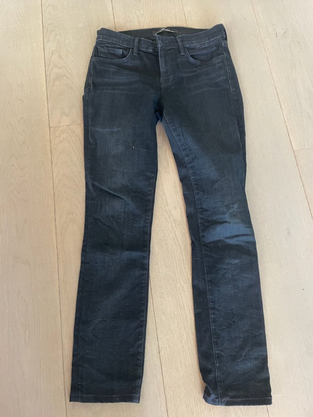 Brand Black Skinny Leg Jeans High Rise Slim Denim Size 27